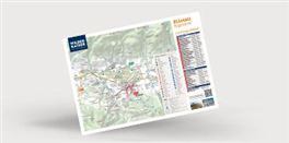 A plan for the Wilder Kaiser region. It shows a beautiful landscape with mountains and green meadows.