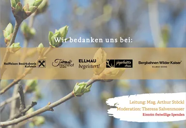 A thank you to sponsors on a background with fresh buds. Text for the event and moderation is also included in the image.