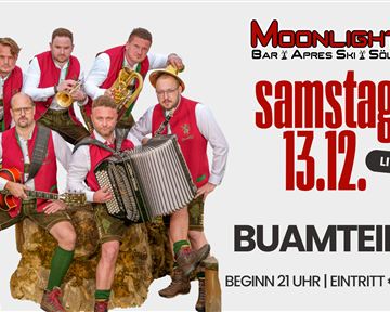 A band that plays traditional music poses in traditional costumes. The concert takes place on Saturday, December 13, at the Moonlight Bar.