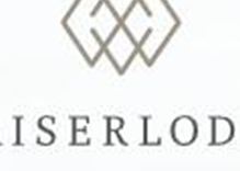 Ein schlichtes Logo mit dem Namen "Kaiser Lodge". Es zeigt ein stilisiertes, geometrisches Design in sanften Farben.