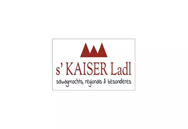 A simple logo with the name "s'KAISER Ladl". It emphasizes regional and special products.
