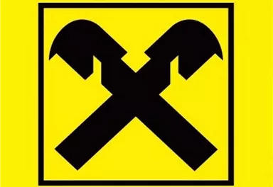 Ein schwarzes Symbol mit zwei gekreuzten Schraubenschlüsseln auf gelbem Hintergrund. Dieses Logo repräsentiert handwerkliche Dienstleistungen oder Reparaturarbeiten.