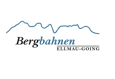 Logo of the Ellmau-Going Cable Cars. It features a stylized mountain line in blue.