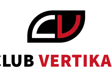 Ein modernes Logo mit den Buchstaben „CV“ in Weiß und Rot. Darunter steht das Wort „VERTIKAL“ in kräftigem Rot auf schwarzem Hintergrund.