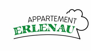 A logo for the apartment "Erleneau". The name is designed in different fonts and colors.