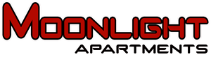 Ein modernes Logo für die Moonlight Apartments. Der Schriftzug ist auffällig und einladend gestaltet.