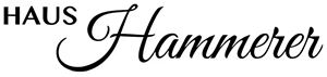 Das Bild zeigt das Logo von "Haus Hammerer" in eleganter Schrift. Es vermittelt ein Gefühl von Stil und Qualität.