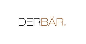 The image shows the logo of "DER BÄR". It consists of a modern lettering in black and brown.