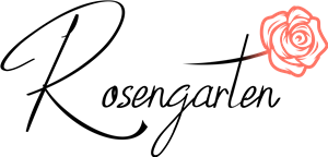 A minimalist logo featuring a stylized rose in soft shades of pink. The background is black, creating a beautiful contrast.