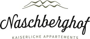 A stylish logo of the Naschberghof. It represents the imperial apartments in the mountains.