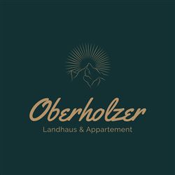 A stylish logo with the inscription "Oberholzer" and a mountain motif. It conveys a sense of nature and hospitality.