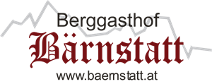 Logo of the mountain inn Bärenstatt. The website is www.baernstatt.at.
