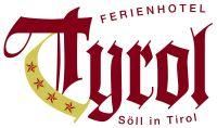 A logo of the holiday hotel Tyrol in Söll, Tyrol. It features the lettering "Tyrol" in red with a stylized decoration.