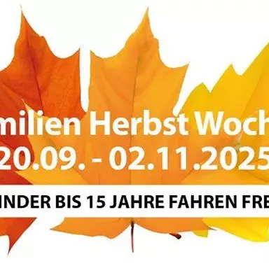 Family Autumn Weeks from September 20 to November 2, 2025. Children up to 15 years travel for free!