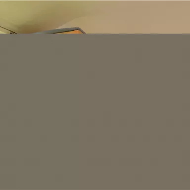 A simple room with a single bed, a table, and chairs. The walls are light, and there are large windows for daylight.