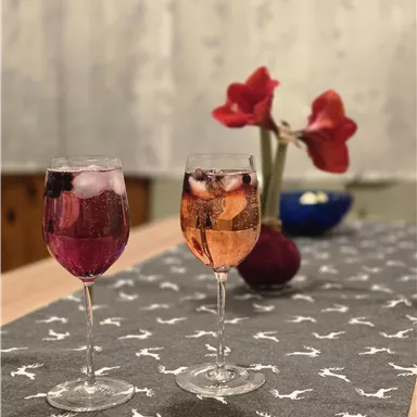 Ein Glas Wein genießen...