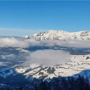 Magnificent view of the Wilder Kaiser over Bromberg
