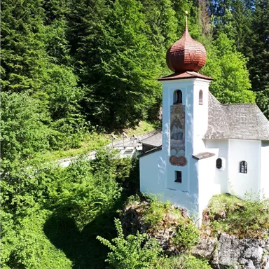 A Marian church on the rock. Every Wednesday in summer, a holy mass is celebrated.