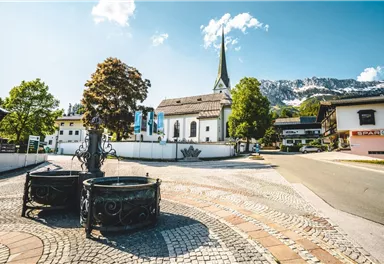 Scheffau_Ortsansicht_Wilder Kaiser