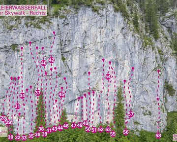 Going_Topo Klettergarten Schleierwasserfall / Sektor Skywalk - Rechts_Wilder Kaiser